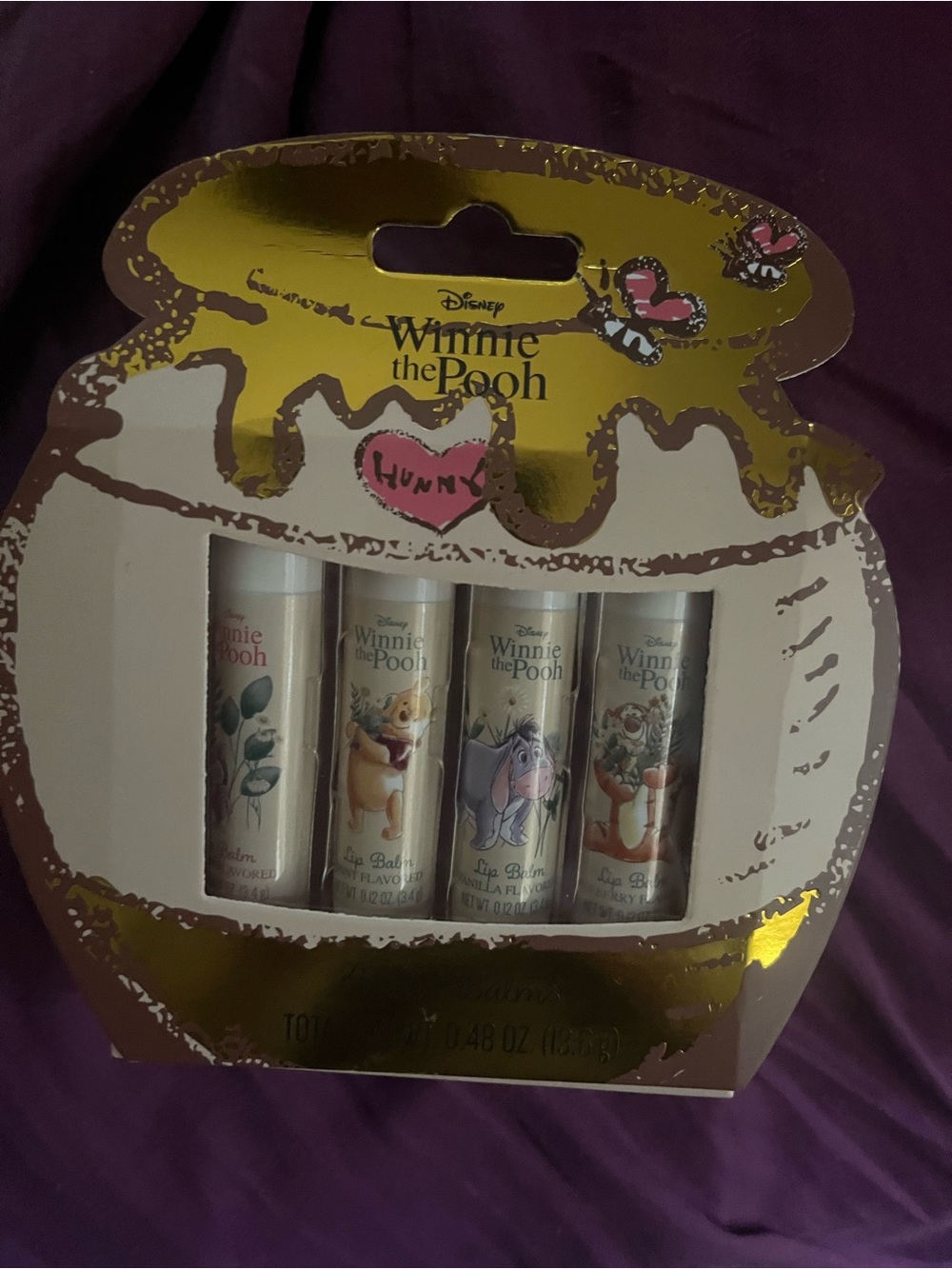 Disney Winnie the Pooh Lip Balm Set 4 Flavor Pack